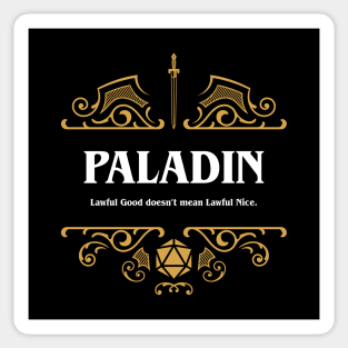 Paladin Class Tabletop RPG Gaming Sticker